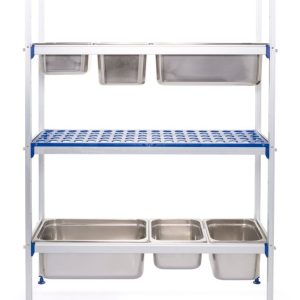 Aluminium storage rack for GN containers